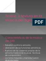 Timbre y Textura en La Música Del Siglo XX