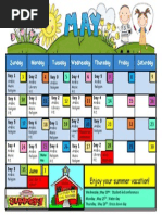 May Calendar 2015