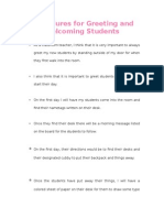 Classroom Procedures and Rules