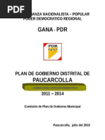 Plan de Gobierno PDR Paucarcolla