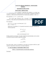 Aula de Derivada Implicita