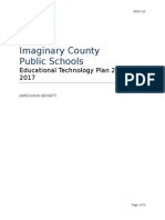 Imaginary County Public Schools: Educational Technology Plan 2014-2017