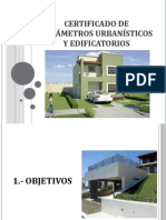 Certificado de Parámetros Urbanísticos y Edificatorios