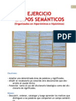 CAMPOS SEMÁNTICOS - EJERCICIO - Hipónimos e Hiperónimos