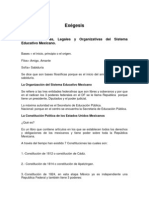 Sintesis de Bases Filosoficas, Legales y Organizativas Del Sistema Educativo Mexicano