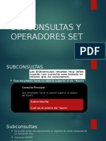 Subconsultas y Operadores Set