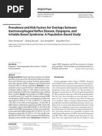 Prevalence and Risk Factors For Overlaps Between Gastroesophageal Reflux Disease, Dyspepsia, and Irritable Bowel Syndrome: A Population-Based Study