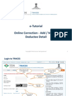 E-Tutorial - Online Correction - Add & Modify Deductee Detail