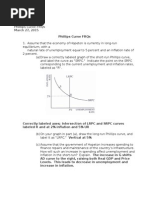 Phillips Curve FRQs Answers