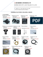 Battery, Charger, Cable Accessories Trimble