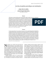 ANDRADE e MORATO - para Uma Dimensão Ética Da Prática Psicológica em Instituições