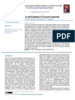 Preparation and Evaluation of Curcumin Invasomes: International Journal of Drug Delivery 6 (2014) 113-120