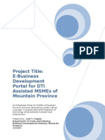 Project Proposal E Business Portal Based On Proposal Format