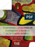 Experiencias y Propuestas de Investigacion y Docencia en La Creacion