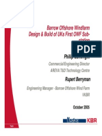 Barrow OWF Design & Build of UKs 1st OWF Substation