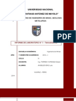 Informe de Laboratorio Termodinámica