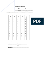 Raven's Progressive Matrice Answer Sheet