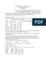 Isye4031 Regression and Forecasting Practice Problems 2 Fall 2014