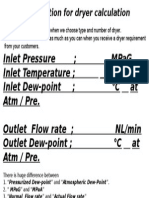 Necessary Information For Dryer Calculation