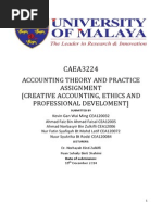 Creative Accounting, Ethics and Professional Develoment