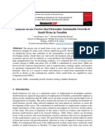 Asa Romeo Asa Analysis On The Factors That Determine Sustainable Growth of Small Firms in Namibia