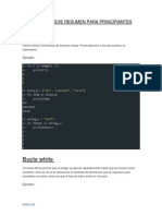 Python Breve Resumen para Principiantes