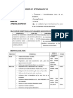 Sesión de Aprendizaje - Ciencia y Ambiente