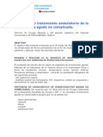 Protocolo de Tratamiento Ambulatorio de La Diverticulitis Aguda No Complicada