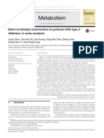 Metabolism: Effect of Lifestyle Intervention in Patients With Type 2 Diabetes: A Meta-Analysis