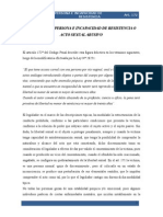 Violación de Persona e Incapacidad de Resistencia o Acto Sexual Abusivo