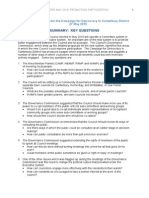 Summary: Key Questions: A Discussion Paper From The Campaign For Democracy in Canterbury District 27 May 2015