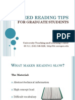 Speed Reading Tips: For Graduate Students