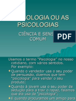 A Psicologia Ou As Psicologias