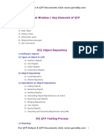 Quicktest Window / Key Elements of QTP