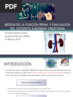 Cretinina y Proteinuria