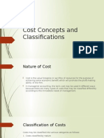 Cost Concepts and Classifications