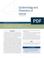 Epidemiology and Prevention of Cancer: Learning