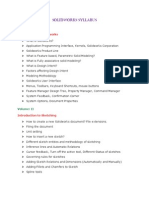 Solidworks Syllabus