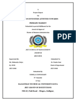 A Study On Investor Attitude Towards Primary Market