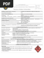 MSDS - Residuos Sólidos Inflamables