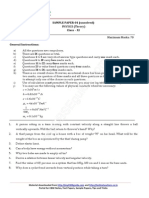 PHYSICS (Theory) : SAMPLE PAPER-01 (Unsolved)