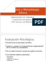 Conceptos y Metodología Básica de La Evaluación Psicológica