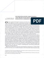 Neurolinguistic Processing (NLP) and Brain Function: A General Semantics Perspective by Luther F. Sies and Martin R. Gitterman