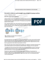 Eccentric Reducers and Straight Runs of Pipe at Pump SuctionEccentric Reducers and Straight Runs of Pipe at Pump Suction