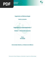 Unidad 1. Biotransformaciones