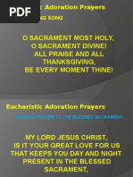 Eucharistic Adoration Prayers