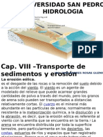 Cap - VIII, Transporte de Sedimentos, Erosión