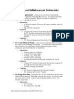 ETL Process Definitions and Deliverables