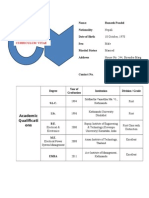 Curriculum Vitae: Academic Qualificati Ons