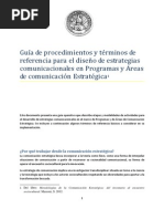 Massoni S Guia de Procedimientos y Terminos de Referencia para El Diseno de Estrategias Comunicacionales